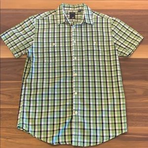 JF J. Ferrar S/S Slim Fit Plaid Shirt - M